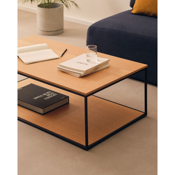 Stolić za kavu s pločom stola u dekoru hrasta u prirodnoj boji 60x110 cm Yoana – Kave Home-image-1