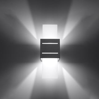 Siva zidna lampa Carlo – Nice Lamps