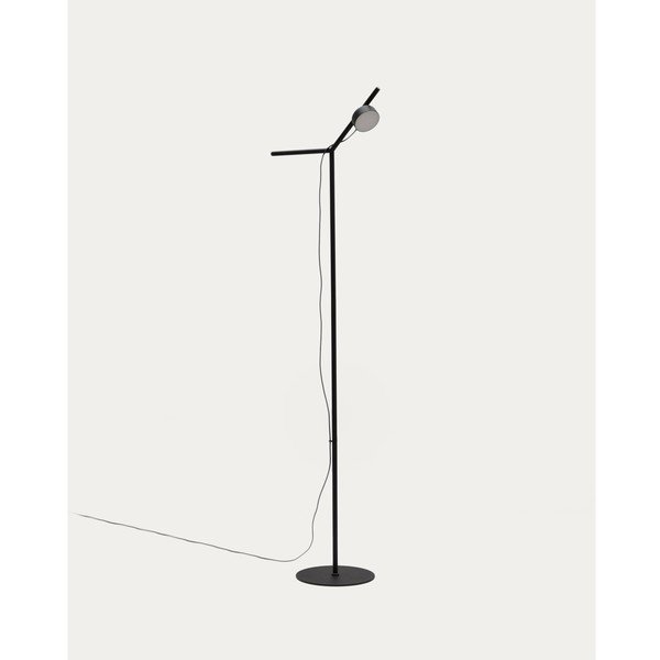 Crna LED stojeća svjetiljka s mogućnosti zatamnjivanja (visina 160 cm) Orey – Kave Home-image-3