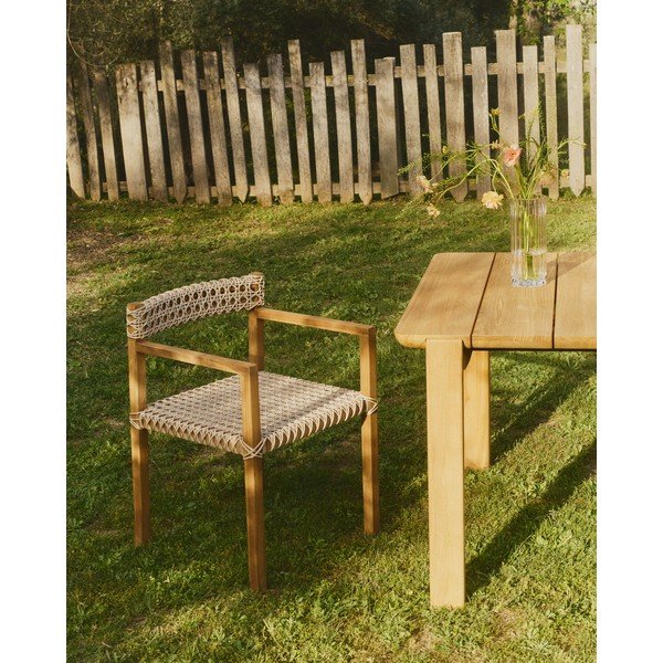 Vrtne stolice u setu 2 kom od masivnog drveta/od ratana u prirodnoj boji Giverola – Kave Home-image-3