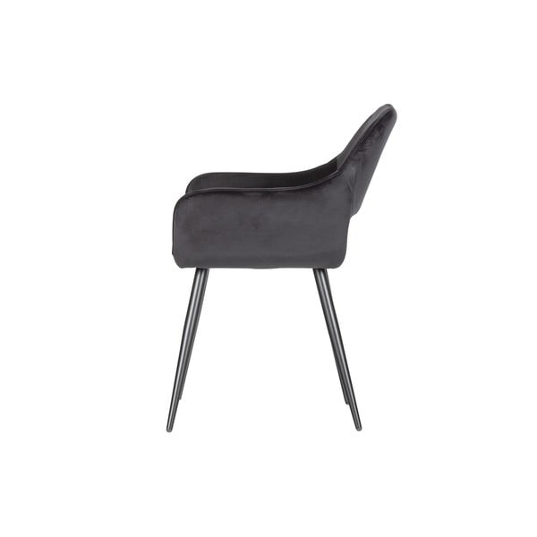 Crne podstavljene blagovaonske stolice u setu s naslonima za ruke 2 kom Jelle – WOOOD-image-3