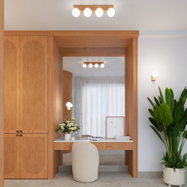 Bijela/u prirodnoj boji stropna svjetiljka sa staklenim sjenilom ø 12 cm Solum – Sollux-image-1