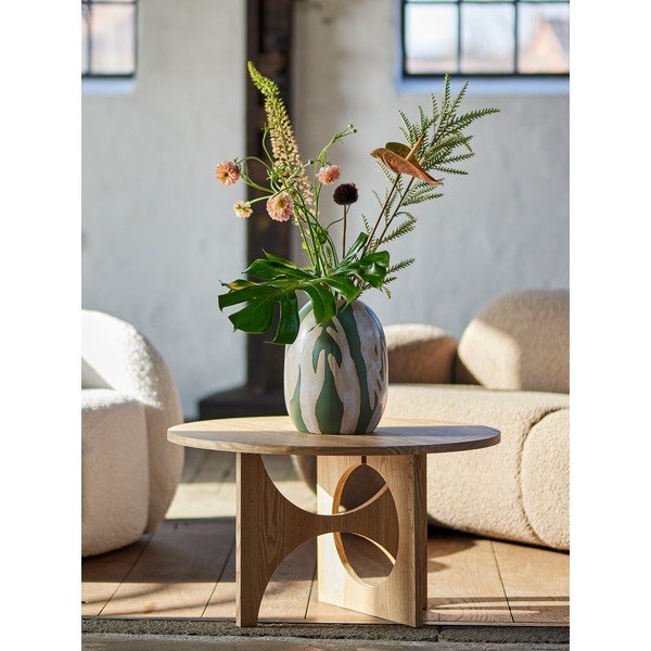 Okrugao stolić za kavu u dekoru jelke u prirodnoj boji ø 80 cm Alden – Bloomingville-image-1