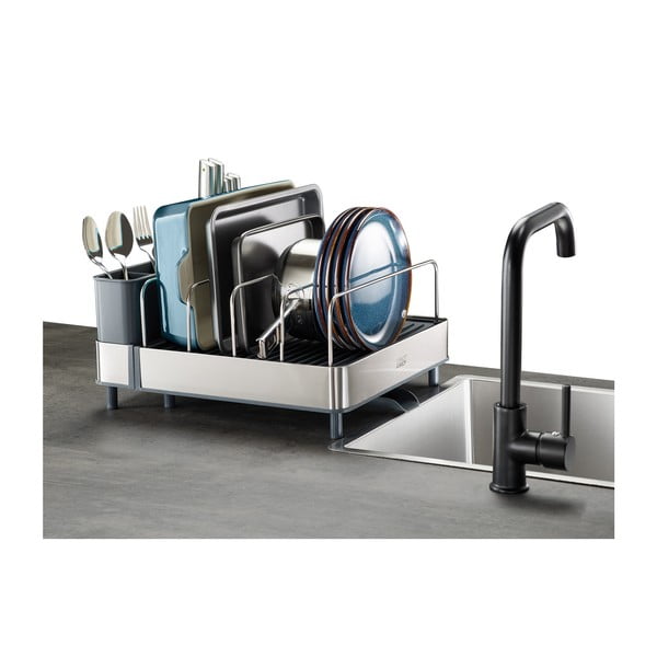 Plavi/u srebrnoj boji metalni ocjeđivač za posuđe Extend – Joseph Joseph-image-4