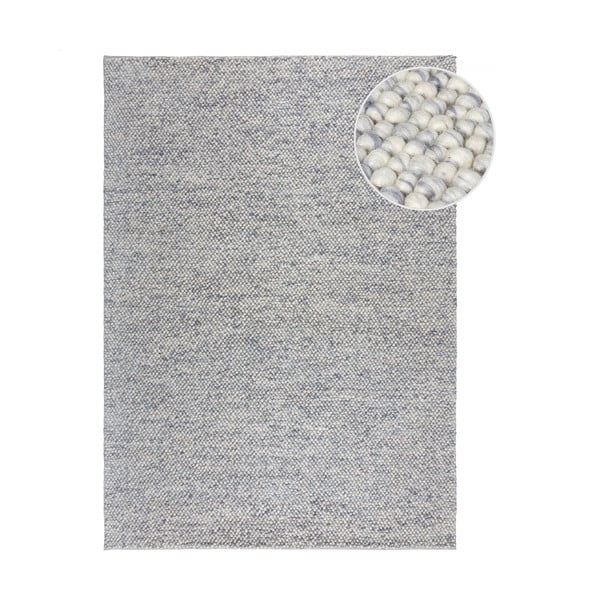 Svijetlo plavi ručno rađen tepih od mješavine vune 120x170 cm Minerals – Flair Rugs