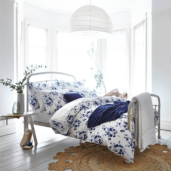Plava posteljina Bianca Spring Cotton, 135 x 200 cm
