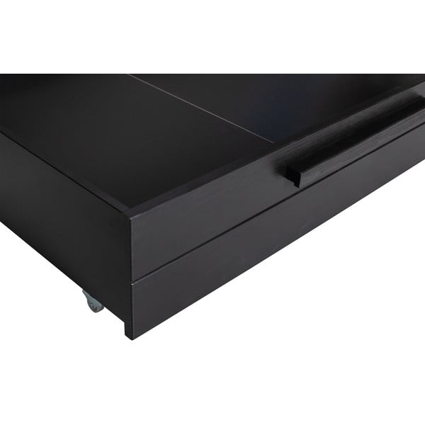Crna ladica za ispod kreveta 90x200 cm Dennis – WOOOD-image-4