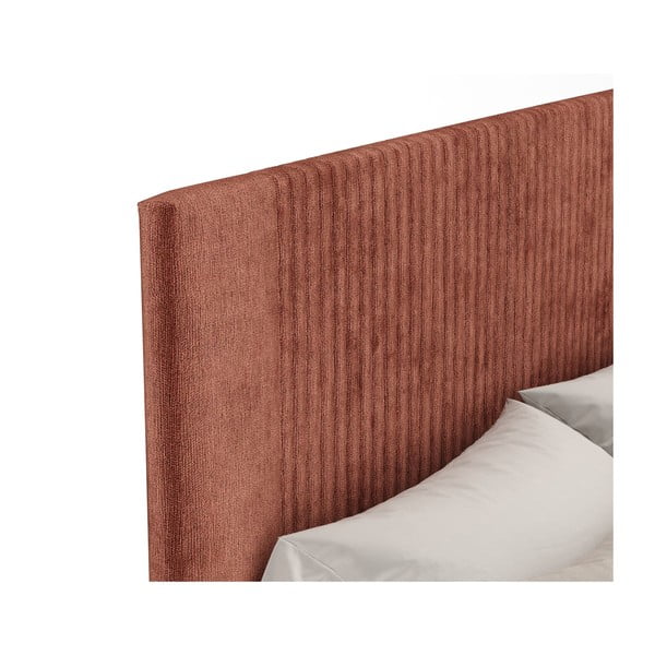 Ciglasti tapecirani bračni krevet s prostorom za odlaganje s podnicom 180x200 cm Etero – Maison de Rêve-image-4