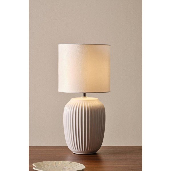 Bijela stolna lampa keramička (visina 41 cm) Karlsson – Jotex-image-1