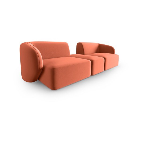 Ružičasta baršunasti sofa 246 cm Paolo – Milo Casa-image-2