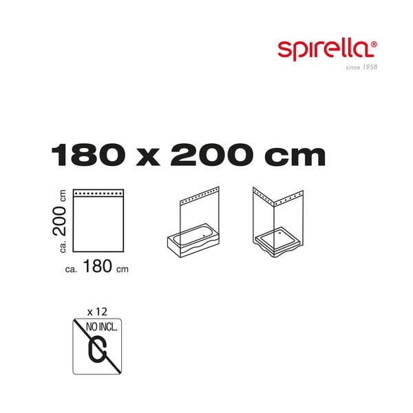 Tuš zavjesa 180x200 cm Poppy – Spirella-image-3