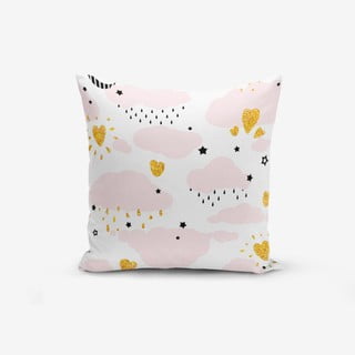 Jastučnica s primjesom pamuka Minimalist Cushion Covers Pink Clouds Modern, 45 x 45 cm