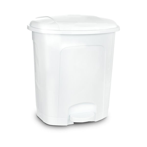 Bijela plastična kanta za smeće s pedalom 5,5 l – Orion