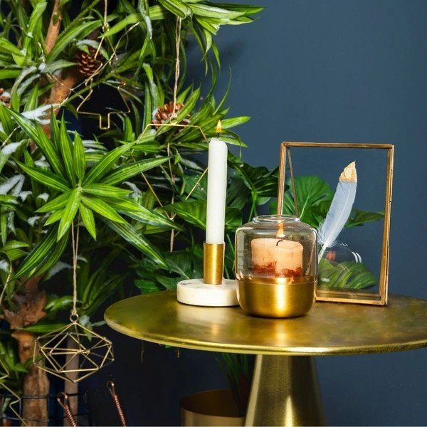 Okrugao pomoćni stol aluminijski ø 39 cm Rhet – Kave Home-image-2