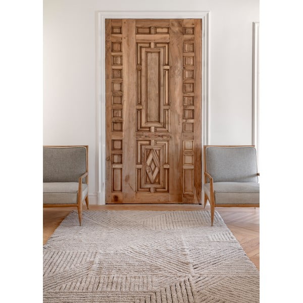 Svjetlo smeđi periv/ručno rađen vunen tepih 170x240 cm Golden Coffee – Lorena Canals-image-1