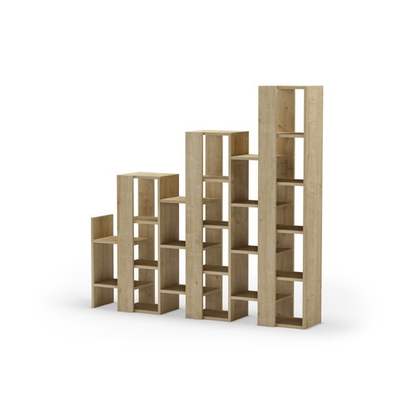 Regal u dekoru hrasta u prirodnoj boji 158x151 cm Anissa – Marckeric-image-3