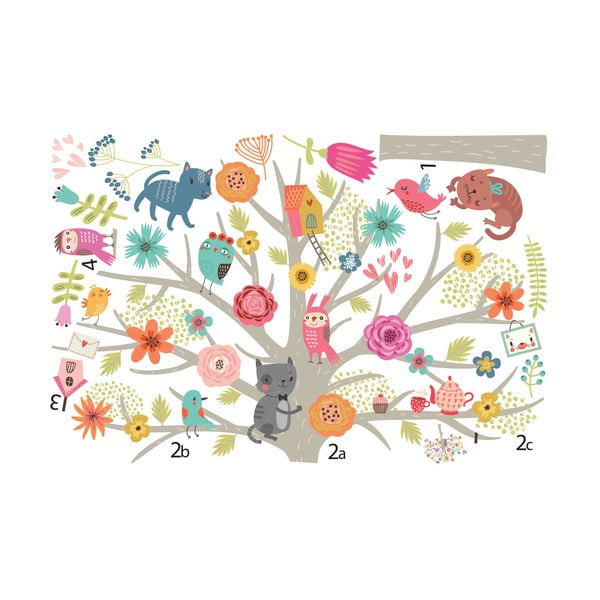Set dječjih zidnih samoljepljivih naljepnica Ambiance Scandinavian Tree-image-1