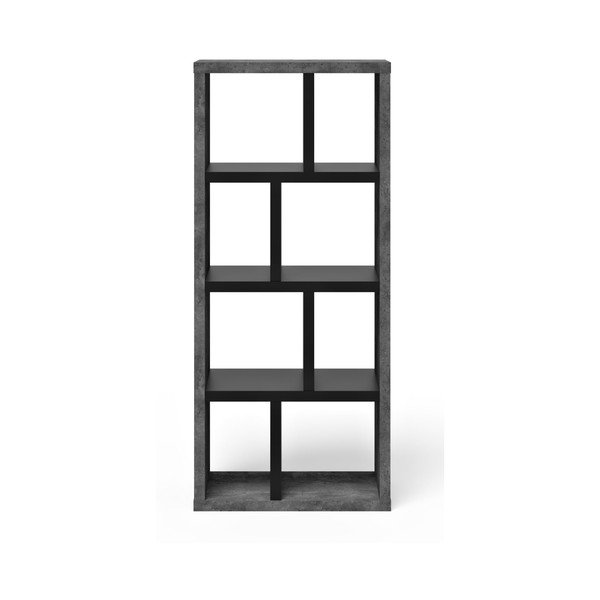 Crna/tamno siva biblioteka u betonskom dekoru 70x159 cm Berlin – TemaHome