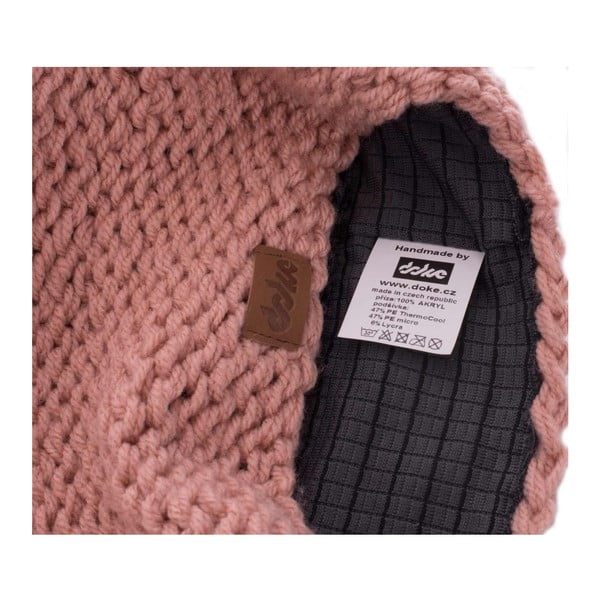 Ružičasta ručno rađema kapa DOKE Peach-image-3