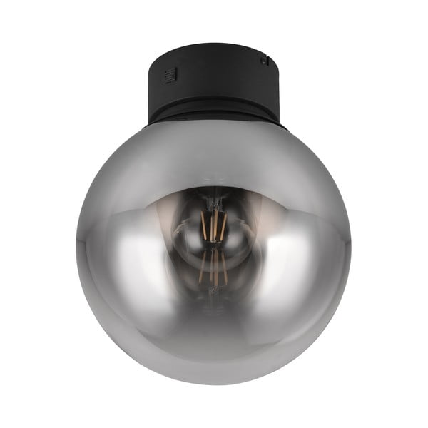 Crna LED stropna svjetiljka sa staklenim sjenilom ø 30 cm Cipallone – CINQUE-image-1