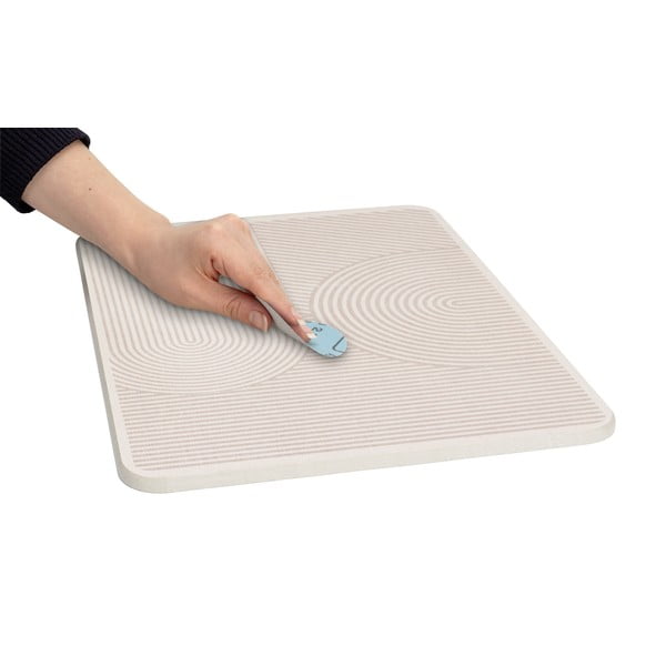 Bež podloga za ocjeđivanje posuđa od dijatomita 40x30 cm Damon – Wenko-image-2