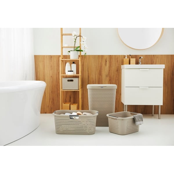 Bež plastična košara za rublje 55 l Country - Rotho-image-2