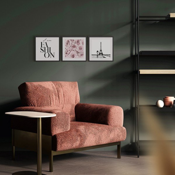 Slike u setu 3 kom 30x40 cm Parisienne – Styler-image-3