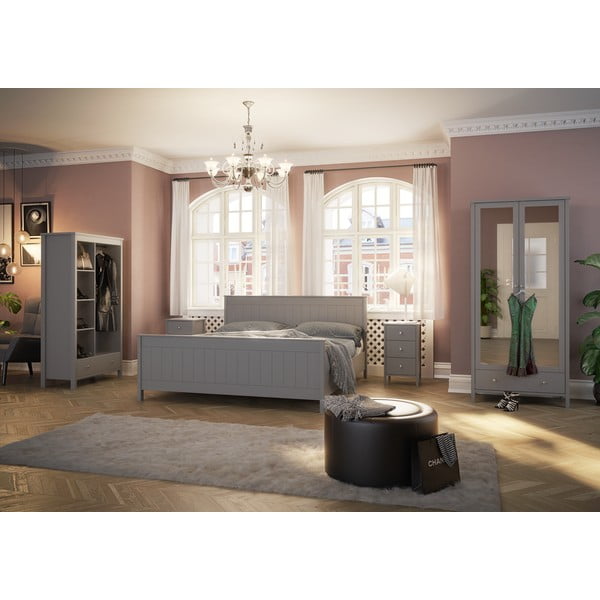 Bijeli bračni krevet 180x200 cm Tromsö - Tvilum-image-1