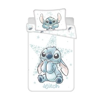 Bijela pamučna dječja posteljina za dječji krevetić 100x135 cm Lilo and Stitch "White Star" – Jerry Fabrics