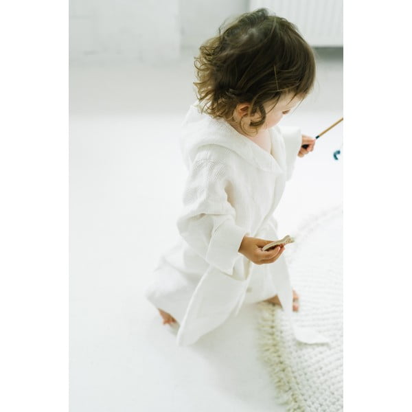 Dječji bijeli laneni ogrtač Linen Tales Nature, veličina 122 - 128-image-3