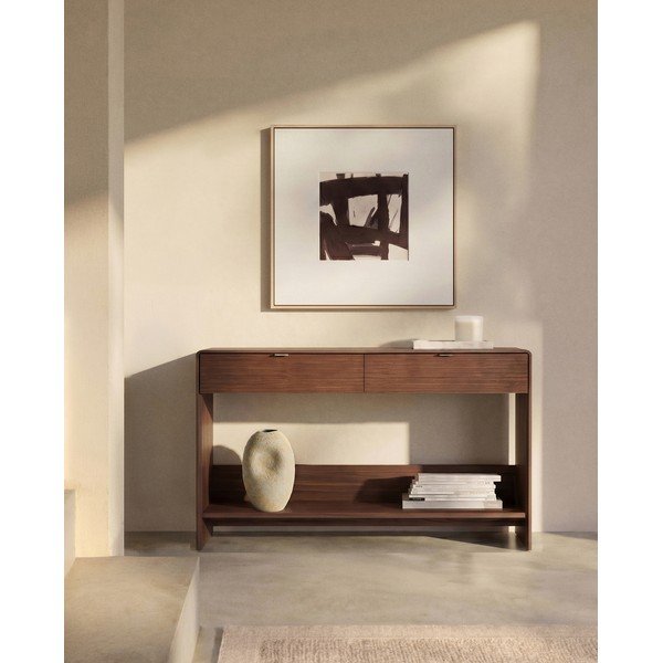 Komoda u dekoru oraha u tamnoj prirodnoj boji 120x81x35 cm Norlen – Kave Home-image-2