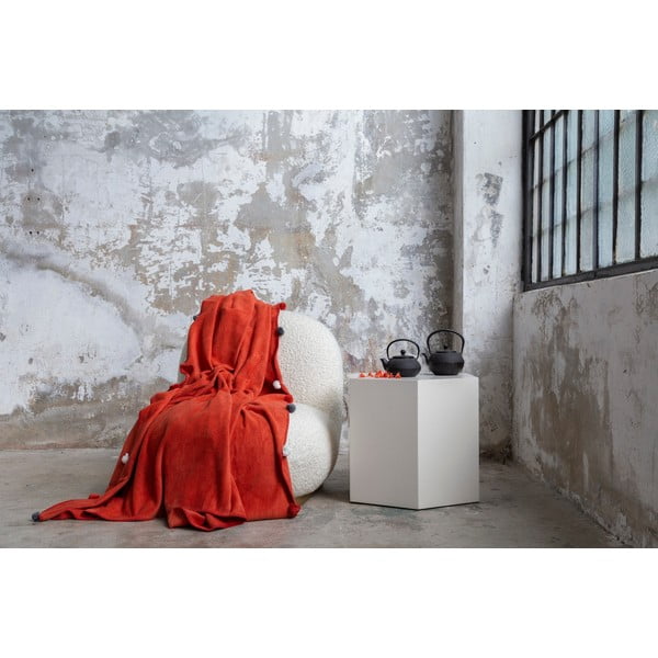 Ciglasti prekrivač od flisa 150x200 cm Pom Pom – Mijolnir-image-2