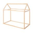 Dječji krevet u obliku kućice 70x140 cm u prirodnoj boji Montessori – Roba