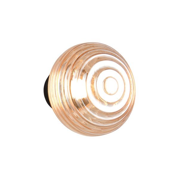 Jantarna staklena LED zidna lampa s USB ø 15,5 cm Earl – Reality-image-2