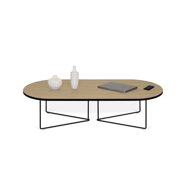 Stolić s pločom u dekoru hrasta 136x60 cm - TemaHome Oval-image-3