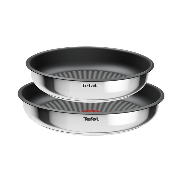 Tave u setu 2 kom s neprijanjajućom površinom/s uklonjivom ručkom od nehrđajućeg čelika ø 26 cm INGENIO Cook Eat L8813S75 – Tefal-image-2