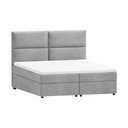 Svijetlo sivi boxspring krevet s prostorom za odlaganje 160x200 cm Rico – Ropez