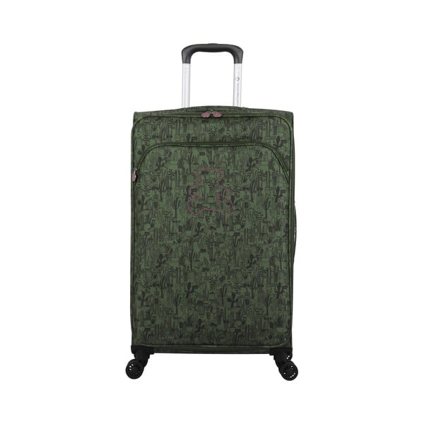 Zeleni kofer na četiri kotača Lulucastagnette Teddy Bear, 71 l