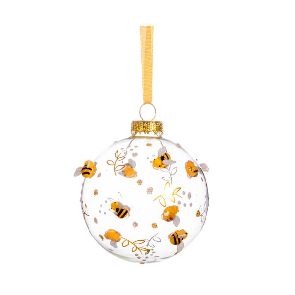 Stakleni ukras za božićno drvce Bees & Flowers – Sass & Belle
