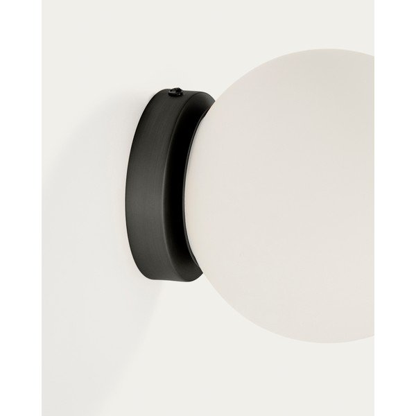 Bijela/crna metalna zidna lampa ø 15 cm Brisia – Kave Home-image-3