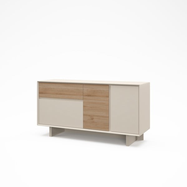 Bež/u prirodnoj boji komoda u dekoru hrasta 146x76x45 cm Carpi – Marckeric-image-3