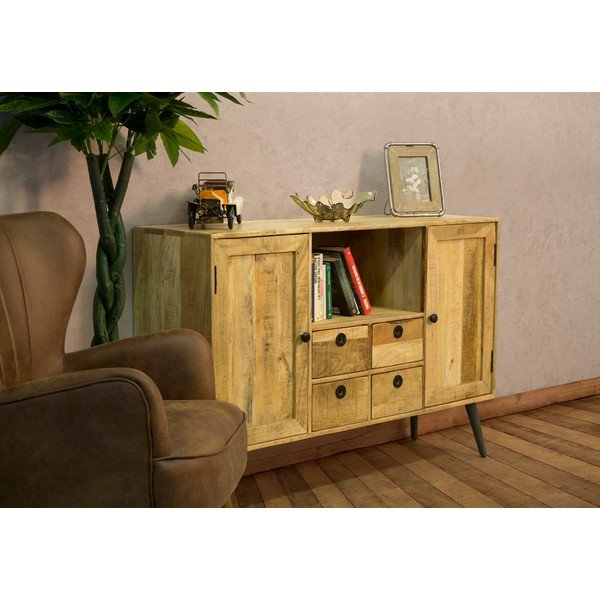 Ormarić od mango drveta Mauro Ferretti Belgrado, širine 130 cm-image-1