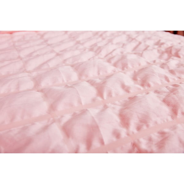 Ružičasta posteljina za krevet za jednu osobu od krepa 140x200 cm Naomi – My House-image-1