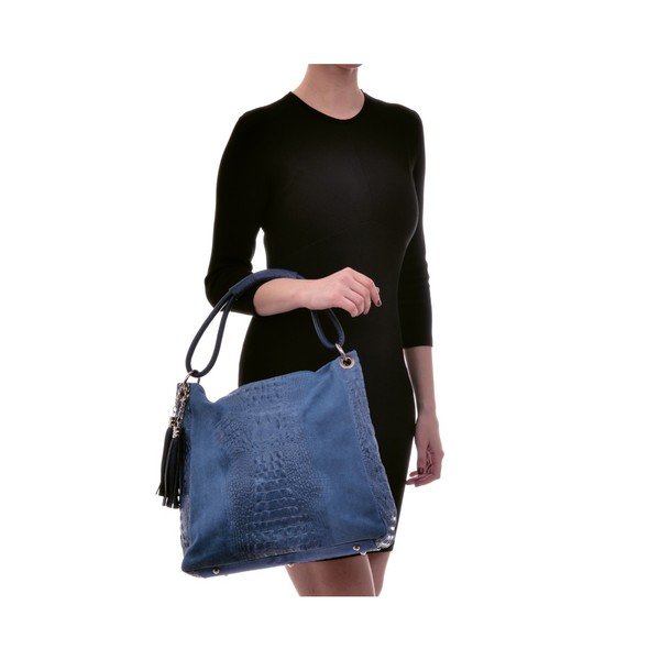 Luisa Vannini Zunna plava kožna torbica-image-1