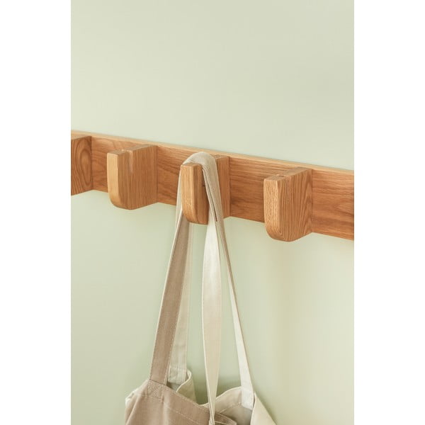 Zidna vješalica od punog hrasta u prirodnoj boji Nomad – Hübsch-image-1