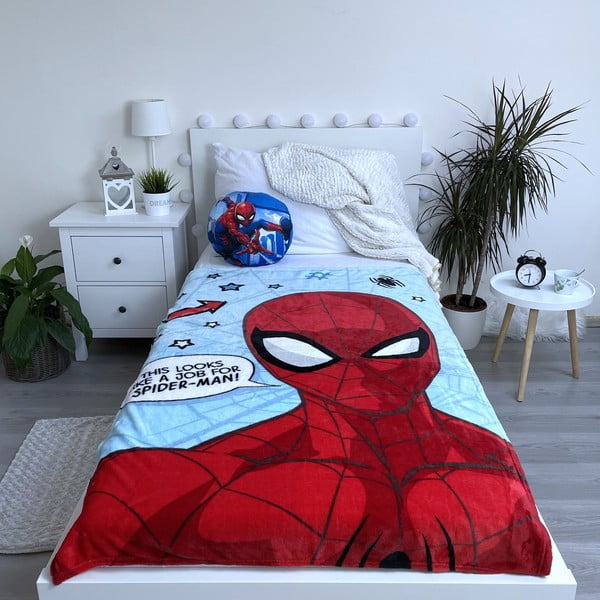 Crveno-plava deka za bebe od mikropliša 100x150 cm Spiderman – Jerry Fabrics-image-2
