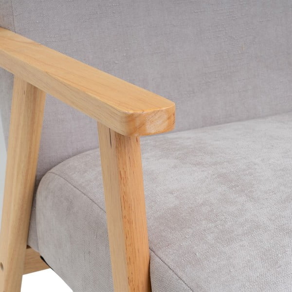 Siva fotelja od šenila Vintage – Casa Selección-image-1