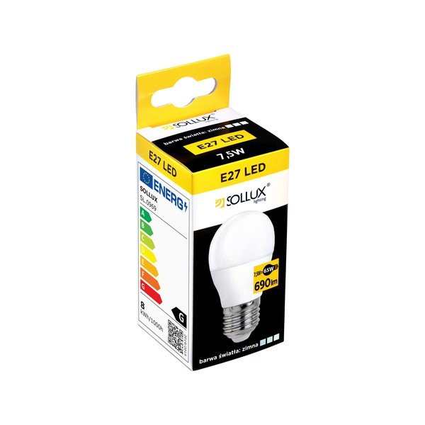 Neutralna LED žarulja E27, 7,5 W – Sollux-image-1