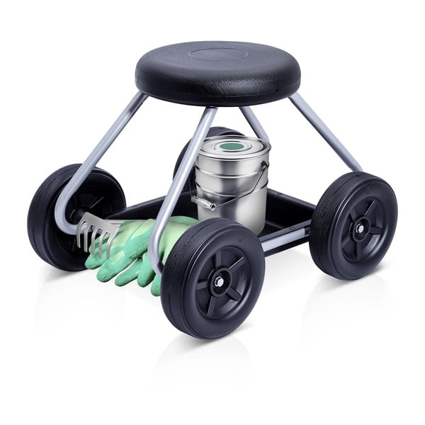 Crna/siva stolica za vrtlarenje Secura – Maximex