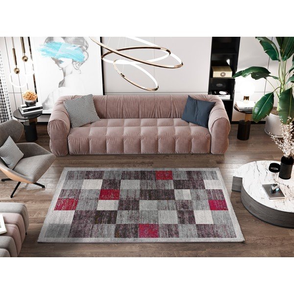 Crveno-sivi tepih 200x290 cm Sheki - Universal-image-1